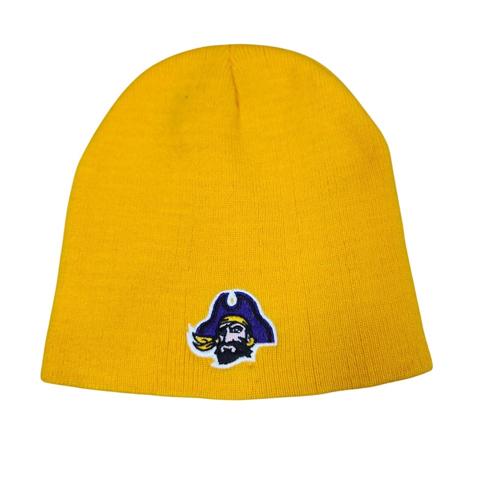 ECU Pirates Knit Beanie Hat Cap Gold East Carolina University